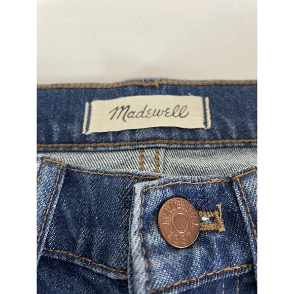 Madewell Mid-Rise Classic Straight Crop Stretch Jeans Women’s Size 28 Raw Hem - Picture 3 of 7